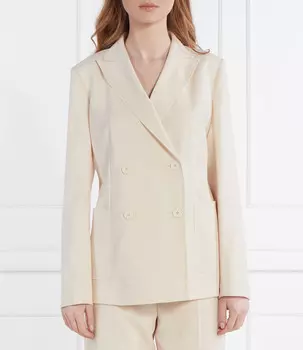 Шерстяная куртка Weekend MaxMara elegante Regular Fit, экрю
