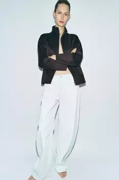 Шерстяная куртка ZARA, коричневый