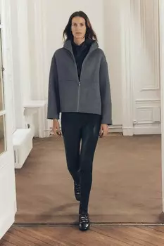 Шерстяная куртка ZARA, серый мергель