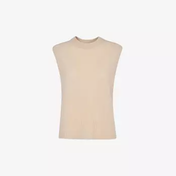 Шерстяная майка без рукавов Whistles, бежевый