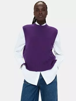 Шерстяная майка без рукавов Whistles, фиолетовый