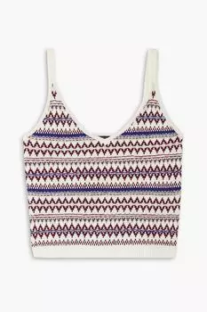 Шерстяная майка Willow Fair Isle RAG & BONE, сливовый