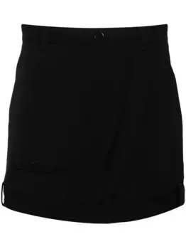 Шерстяная мини-юбка BALENCIAGA, черный