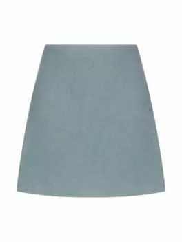 Шерстяная мини-юбка Ganni, синий