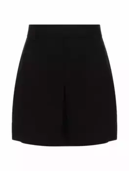 Шерстяная мини-юбка Lvir, черный