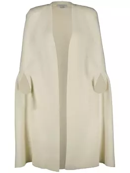 Шерстяная накидка с открытой передней частью Gabriela Hearst, бежевый