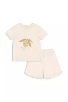 Шерстяная пижама Konges Sljd для детей, желтый