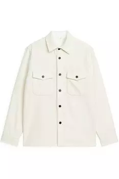 Шерстяная рубашка Arket, белый