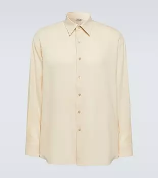 Шерстяная рубашка Auralee, белый