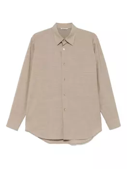 Шерстяная рубашка Auralee, коричневый