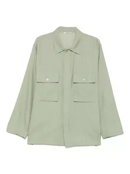 Шерстяная рубашка Auralee, зеленый