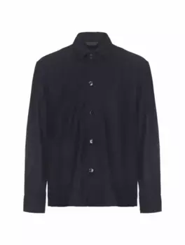 Шерстяная рубашка Brioni, тёмно-синий