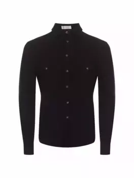 Шерстяная рубашка Brunello Cucinelli, черный