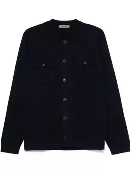Шерстяная рубашка Corneliani, синий