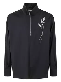 Шерстяная рубашка Emporio Armani, синий