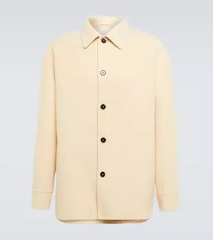 Шерстяная рубашка Jil Sander, бежевый