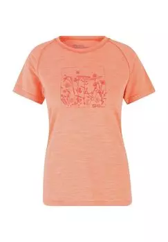 Шерстяная рубашка, круглый вырез, женская Jack Wolfskin, цвет Guave