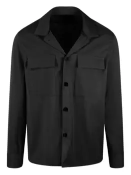 Шерстяная рубашка Low Brand, черный