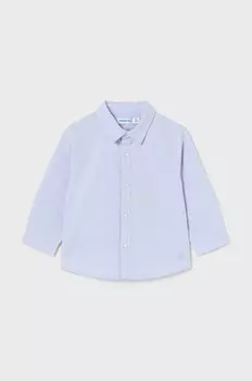Шерстяная рубашка Mayoral для новорожденных, синий