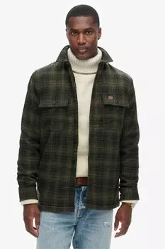 Шерстяная рубашка Miller Superdry, зеленый