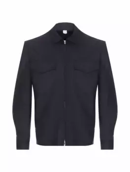 Шерстяная рубашка на молнии Altea, тёмно-синий