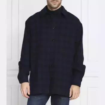 Шерстяная рубашка оверсайз Kenzo, синий