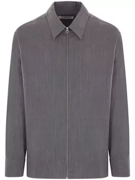 Шерстяная рубашка-пиджак Jil Sander, серый