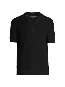 Шерстяная рубашка-поло Adio Ted Baker, черный