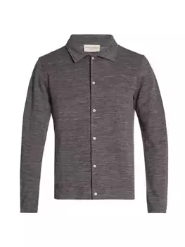 Шерстяная рубашка-поло Brent Officine Gnrale, серый