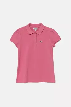 Шерстяная рубашка-поло для мальчиков Lacoste, розовый