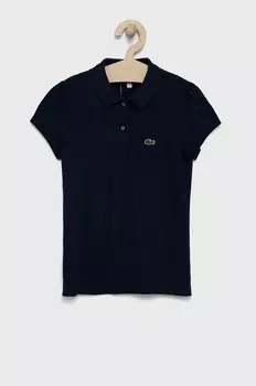 Шерстяная рубашка-поло для мальчиков Lacoste, темно-синий
