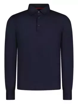Шерстяная рубашка поло Isaia, синий