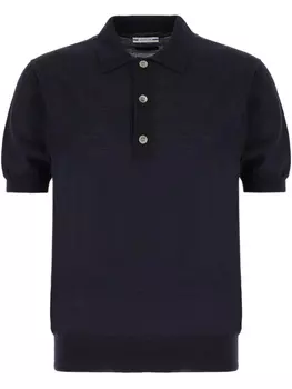 Шерстяная рубашка-поло Jacob Cohn, синий