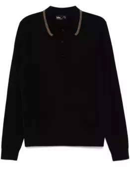 Шерстяная рубашка поло Kolor, черный