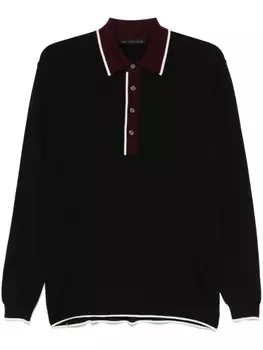 Шерстяная рубашка поло Low Brand, черный