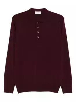 Шерстяная рубашка-поло Paolo Pecora, красный