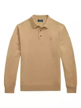 Шерстяная рубашка поло POLO RALPH LAUREN, нейтральный