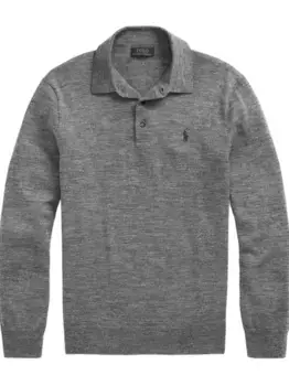 Шерстяная рубашка поло POLO RALPH LAUREN, серый