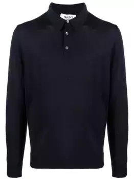 Шерстяная рубашка поло с длинными рукавами ERALDO, синий
