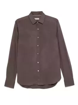 Шерстяная рубашка с длинными рукавами Canali, серый