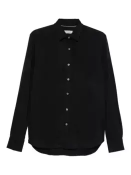 Шерстяная рубашка с длинными рукавами Canali, синий