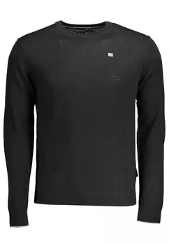 Шерстяная рубашка с вышивкой и длинными рукавами Napapijri, черный