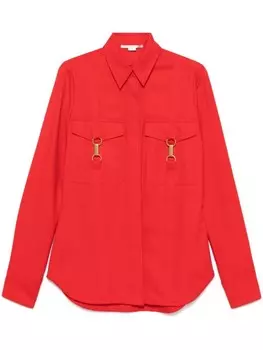 Шерстяная рубашка с застежкой Stella McCartney, красный