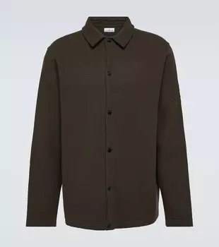 Шерстяная рубашка Stone Island, зеленый