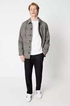 Шерстяная рубашка в клетку Burton, серый