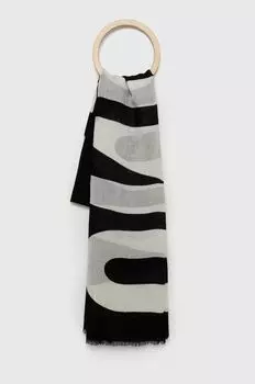 Шерстяная шаль Moschino, черный