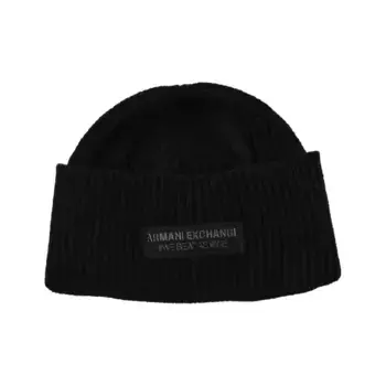 Шерстяная шапка Armani Exchange, черный