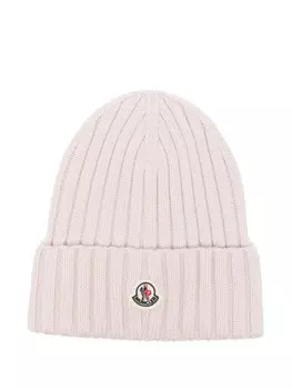 Шерстяная шапка-бини Moncler, розовый