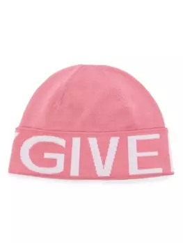Шерстяная шапка бини с логотипом Givenchy, розовый