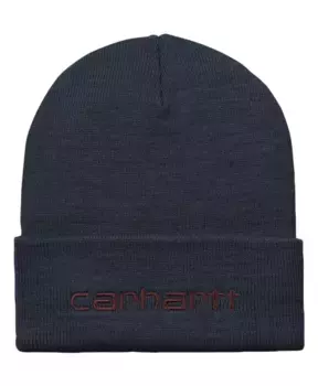 Шерстяная шапка бини с надписью Carhartt Wip, синий